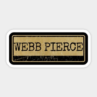 Aliska, text black retro - Webb Pierce Sticker